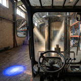 تنظیم آینه و چراغ لیفتراک